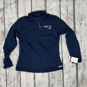 New England Patriots NFL Football Athletic Zip Up New Womens Blue Jacket
